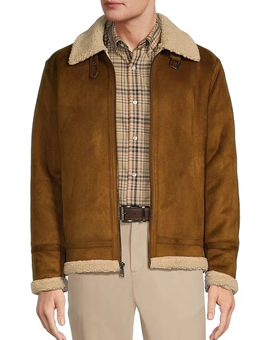 Roundtree &Amp;Amp; Yorke Sherpa Collar Hipster Jacket Front Roundtree &Amp;Amp; Yorke Sherpa Collar Hipster Jacket Front - Trendy Leather Jacket