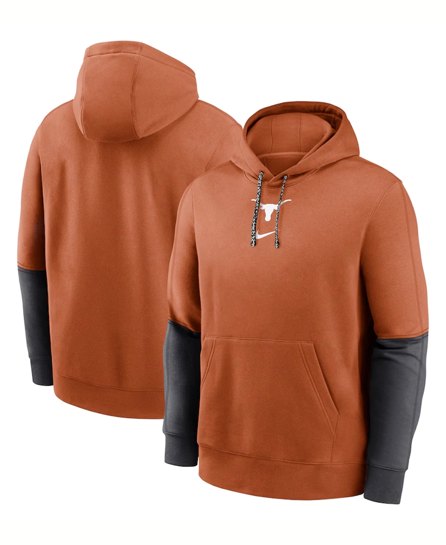 Texas Longhorns Sideline Orange Pullover Hoodie Orange Texas Longhorns Sideline Orange Pullover Hoodie Orange - Trendy Leather Jackets