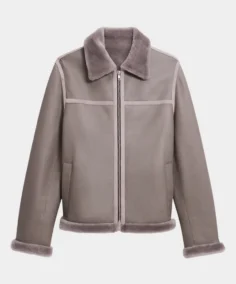 Theory A-Line Shearling Aviator Jacket - Trendy Leather Jackets