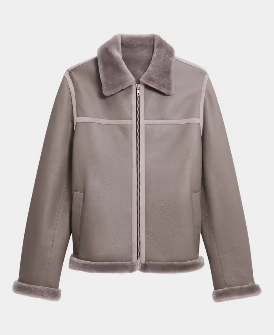 Theory A-Line Shearling Aviator Jacket Theory A-Line Shearling Aviator Jacket - Trendy Leather Jackets