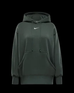 Women's Oversized Pullover Hoodie Green - Trendy Leather Jackets