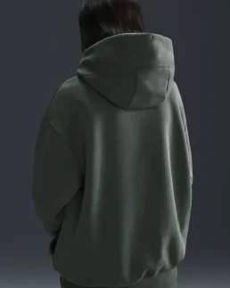 Women's Oversized Pullover Hoodie Green Back - Trendy Leather Jackets