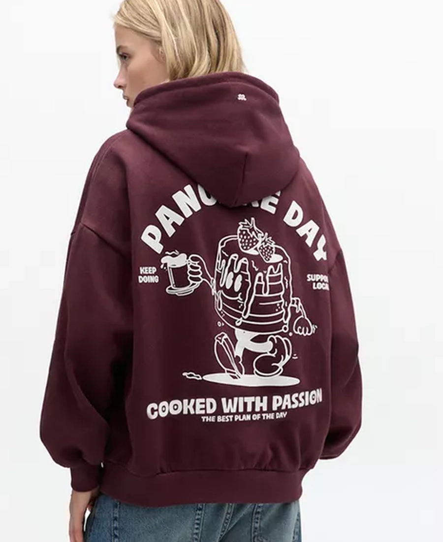 Women'S Pancakes Maroon Hoodie Women'S Pancakes Maroon Hoodie - Trendy Leather Jackets