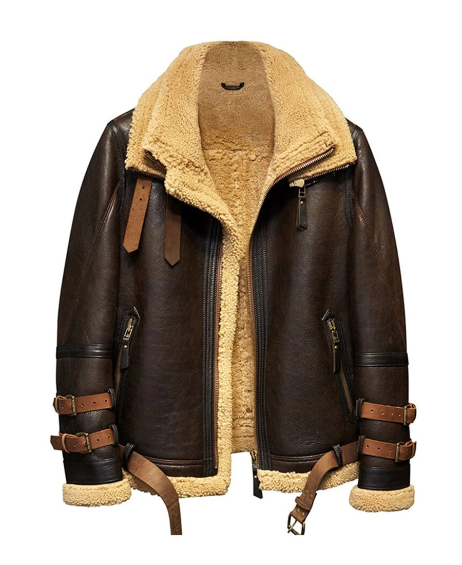 B3 Flight Sheepskin Fur Aviator Leather Jacket B3 Flight Sheepskin Fur Aviator Leather Jacket - Trendy Leather Jackets