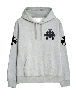 Chrome Hearts Grey Hoodie - Trendy Leather Jackets