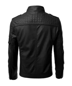 Men's Retro Black Leather Jacket Back - Trendy Leather Jackets