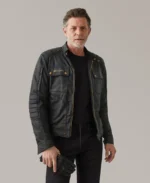 Men's Waxed Cotton Roberts Motorcycle Jacket Side - Trendy Leather Jackets
