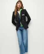 Women’s Seattle Seahawks Black Blazer Front