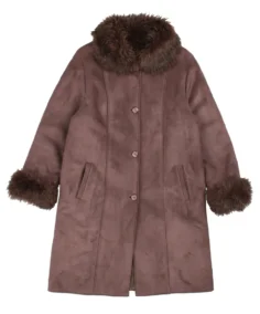Faux Fur Brown Afghan Long Coat - Trendy Leather Jackets