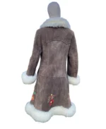 Maisha Sheepskin Afghan Coat Back - Trendy Leather Jackets