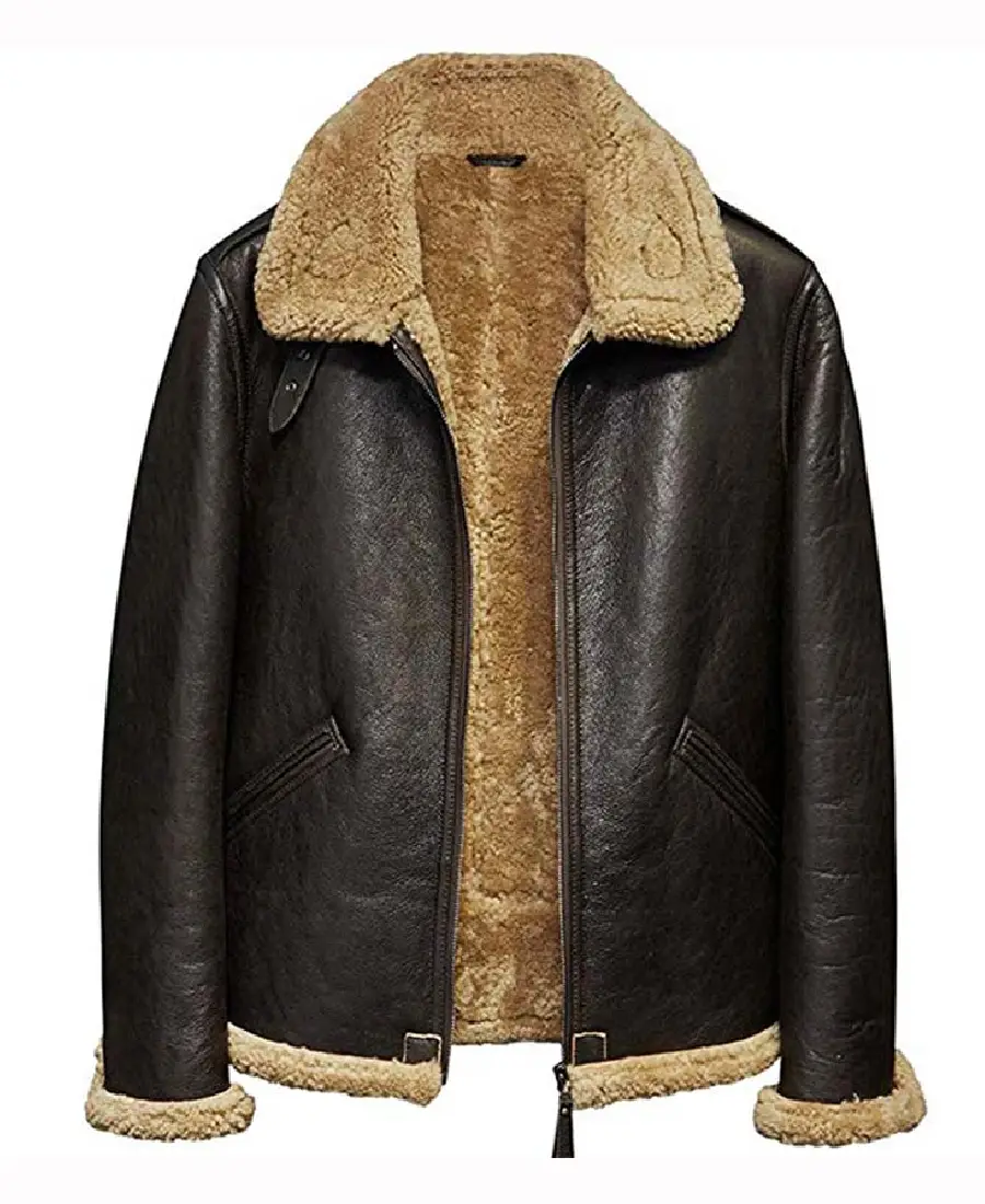 Men Aviator Flight Sheepskin Leather Jacket Men Aviator Flight Sheepskin Leather Jacket - Trendy Leather Jackets