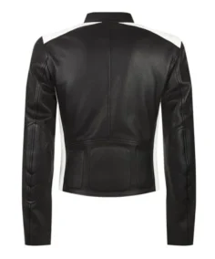 Men Cafe Racer Vintage Patchwork Leather Jacket Back - Trendy Leather Jackets