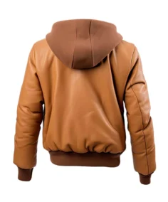 Men's White Beige Quilted Sheepskin Puffer Jacket Back - Trendy Leather Jackets