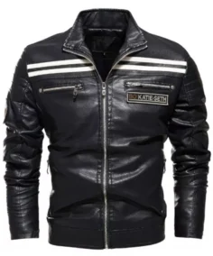 Slim Fit Black Leather Biker Jacket - Trendy Leather Jackets