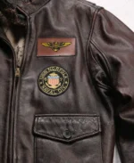 U.S.A G-1 Classic Air Force Leather Bomber Jacket Pocket - Trendy Leather Jackets