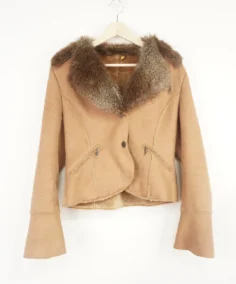 Women's Faux Suede Afghan Coat - Trendy Leather Jackets