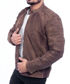 Williams Classic Brown Biker Jacket Side - Trendy Leather Jackets