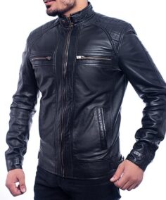 Maynard Classic Black Biker Jacket - Trendy Leather Jackets