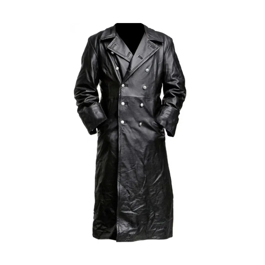7A_6472C04B-9801-4Bcc-A9E6-B4A12E668062_1024X1024-58.Webp Men’s Military Officer Black Leather Long Trench Coat - Image 1