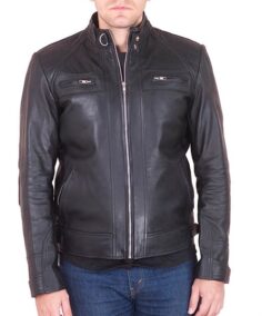 Men’s Diamond Black Biker Jacket - Trendy Leather Jackets