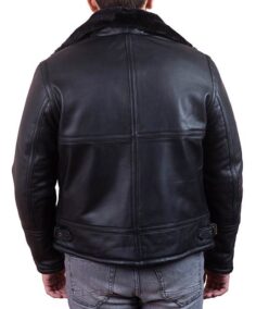 Shop The Men’s Black Leather Faux Shearling Jacket - Trendy Leather Jackets