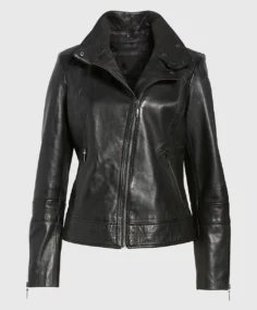 Black Women Biker Leather Jacket