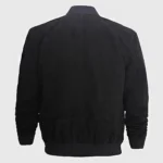 Adam Men’s Black Bomber Suede Jacket - Image 3