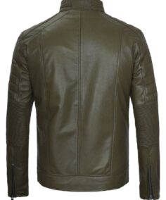 Shop The Austin Cafe Racer Olive Leather Jacket - Trendy Leather Jackets