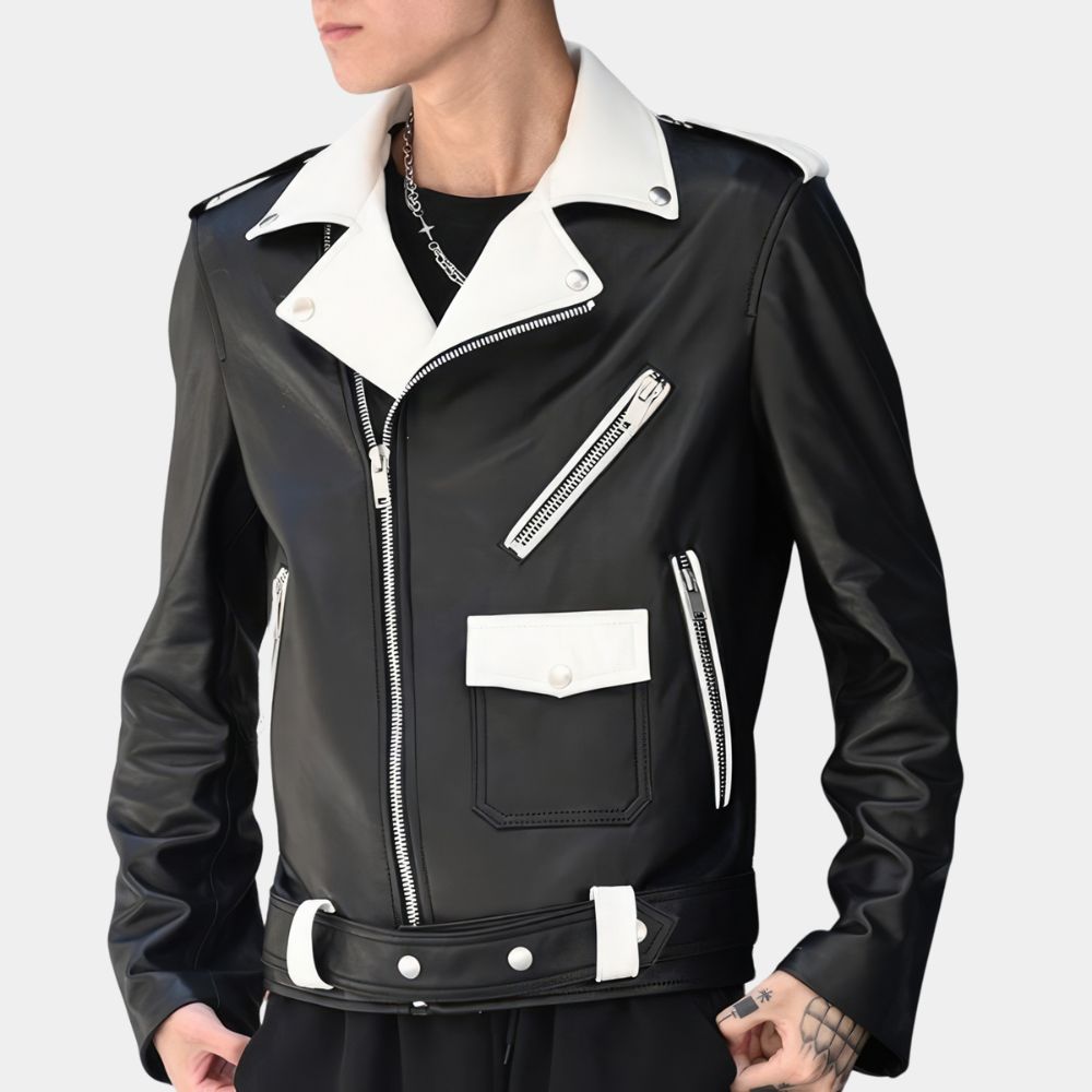 Men’s Motocross Leather Biker Jacket Men’s Motocross Leather Biker Jacket