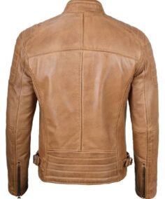 Shop The Cafe Racer Camel Brown Lambskin Leather Jacket