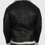 Men’s Black B-3 Bomber Leather Jacket - Image 2