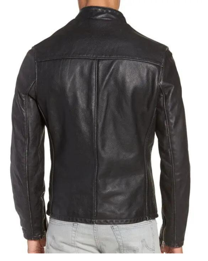 Cowhide Leather Mens Vintage Jacket