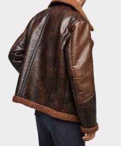 Shop The Chan Men’s Dark Brown Shearling Leather Jacket - Trendy Leather Jackets