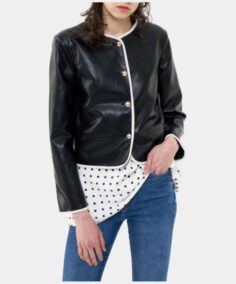 Women’s JIANNA Cropped Leather Jacket - Trendy Leather Jackets