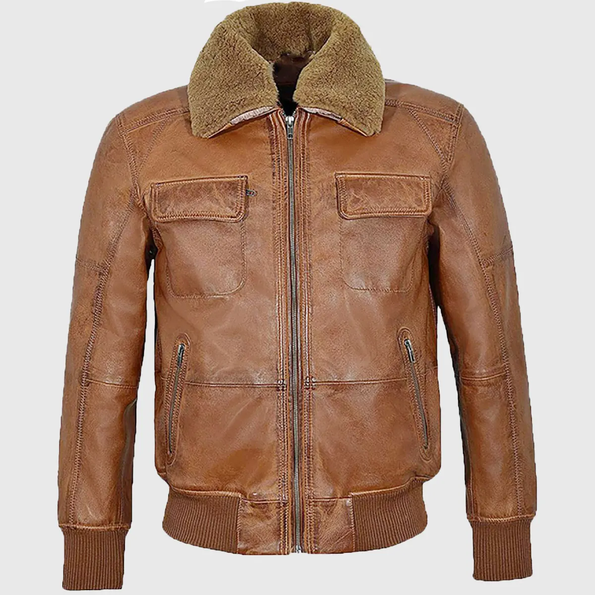 Jackson-Mens-Distressed-Brown-Bomber-Leather-Jacket-3.Webp Jackson Men’s Distressed Brown Bomber Leather Jacket - Image 1