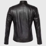 Jon Black Quilted Moto Cafe Racer Biker Leather Jacket - Image 2
