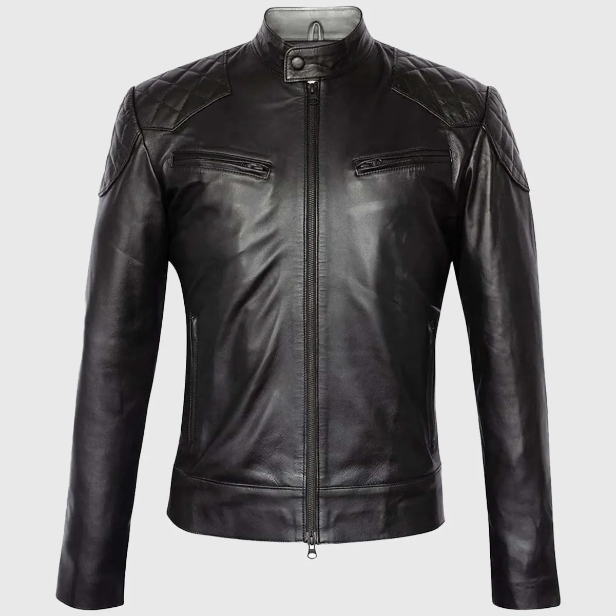 Jon Black Moto Cafe Racer Leather Jacket Jon Black Moto Cafe Racer Leather Jacket