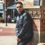 Thomas Black Biker Leather Jacket - Image 2