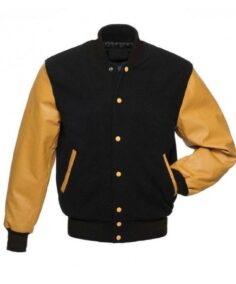 Men’s Black Varsity Jacket - Trendy Leather Jackets