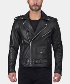 Men’s Black Biker Jacket
