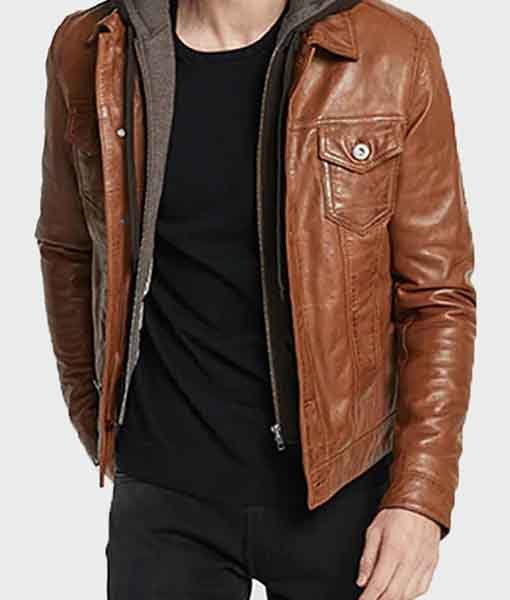 Mens-Casual-Brown-Leather-Jacket.jpg Men’s Casual Brown Leather Jacket - Image 1