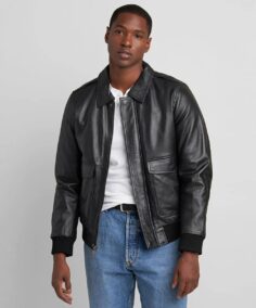 Men’s Classic A-2 Flight Leather Jacket - Trendy Leather Jackets