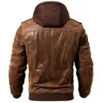 Men’s Brown Hooded Jacket - Image 2