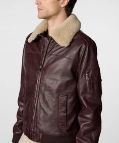 Men’s A-2 Aviator Jacket Side - Trendy Leather Jackets
