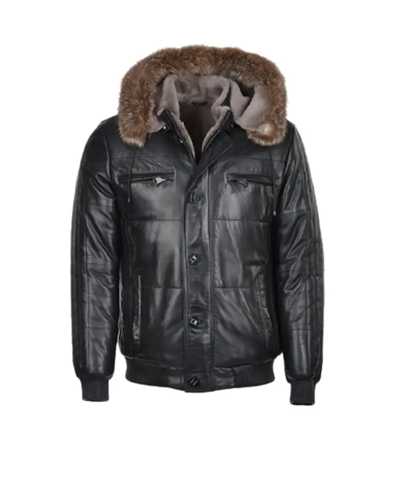Mens-Sheepskin-Leather-Bomber-Jacket.webp Sheepskin Leather Bomber Jacket - Image 1