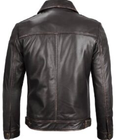 Shop The Mens Casual Dark Brown Leather Jacket - Trendy Leather Jackets