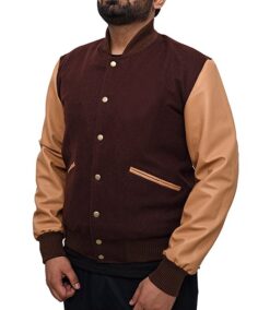 Men’s Stylish Brown Varsity Jacket