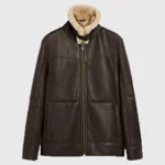 Miller Men’s Brown B-3 Bomber Leather Jacket - Image 4