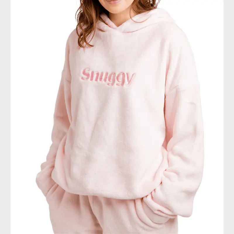 Pink-Snuggy-Fleece-Hoodie-1.Webp Pink Snuggy Fleece Hoodie - Image 1