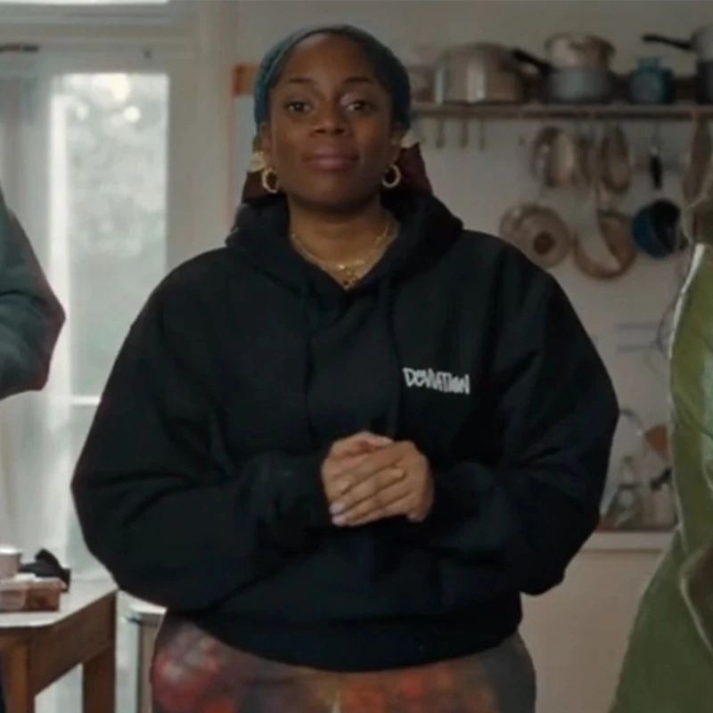 Queenie-2024-Dionne-Black-Hoodie-1.Webp Queenie 2024 Dionne Black Hoodie - Image 1